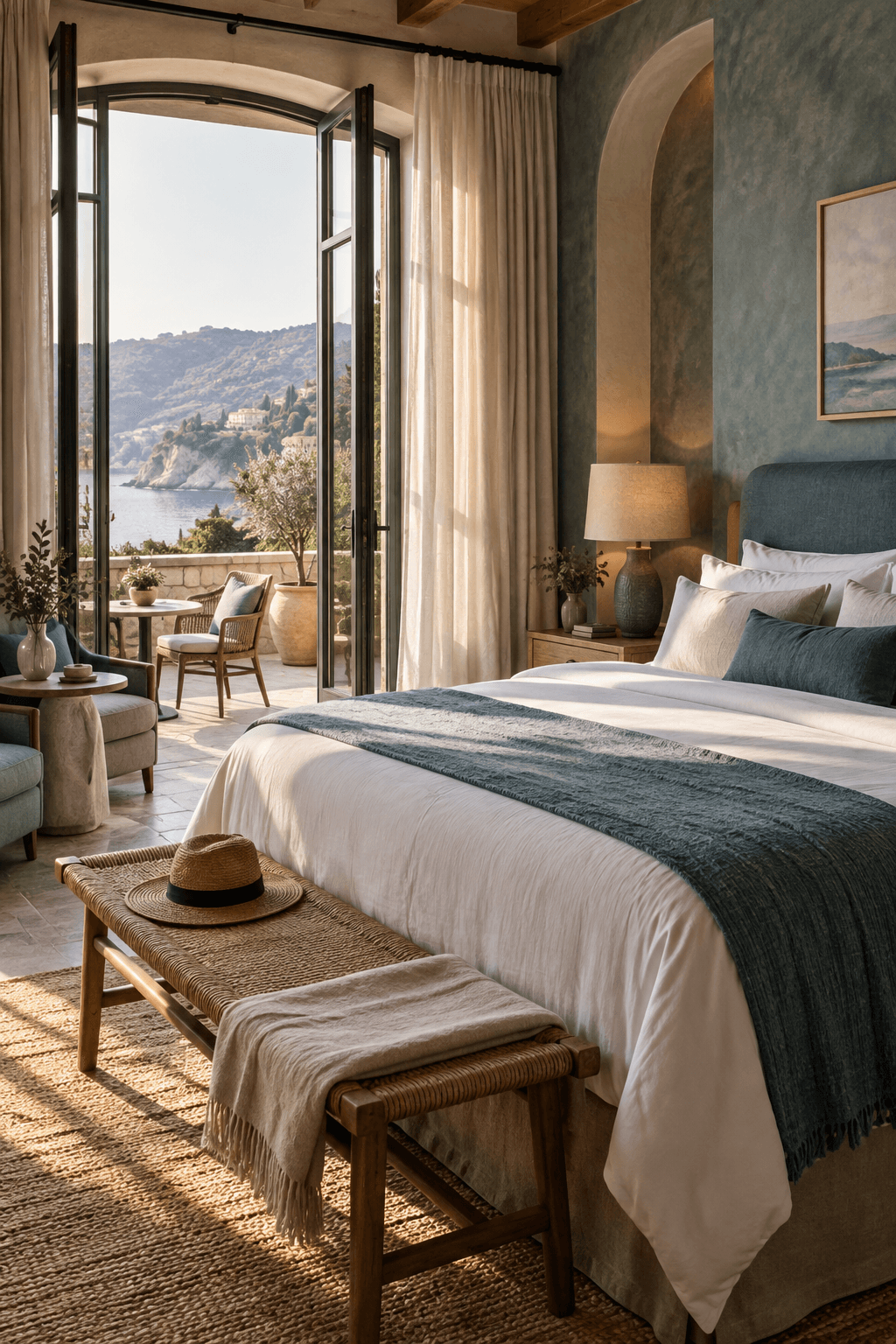 Habitación de hotel con vistas y luz natural